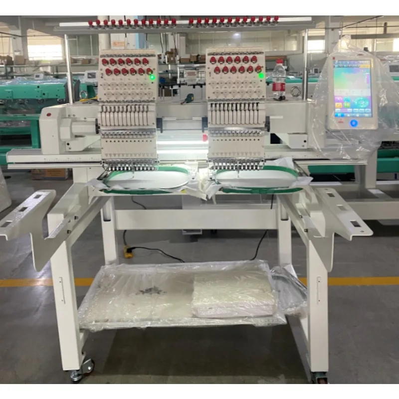 Wholesale Embroidery Machine Multiple Needles 9/12/15 Needles Industrial Automatic Computerized 2 Heads Embroidery Machine