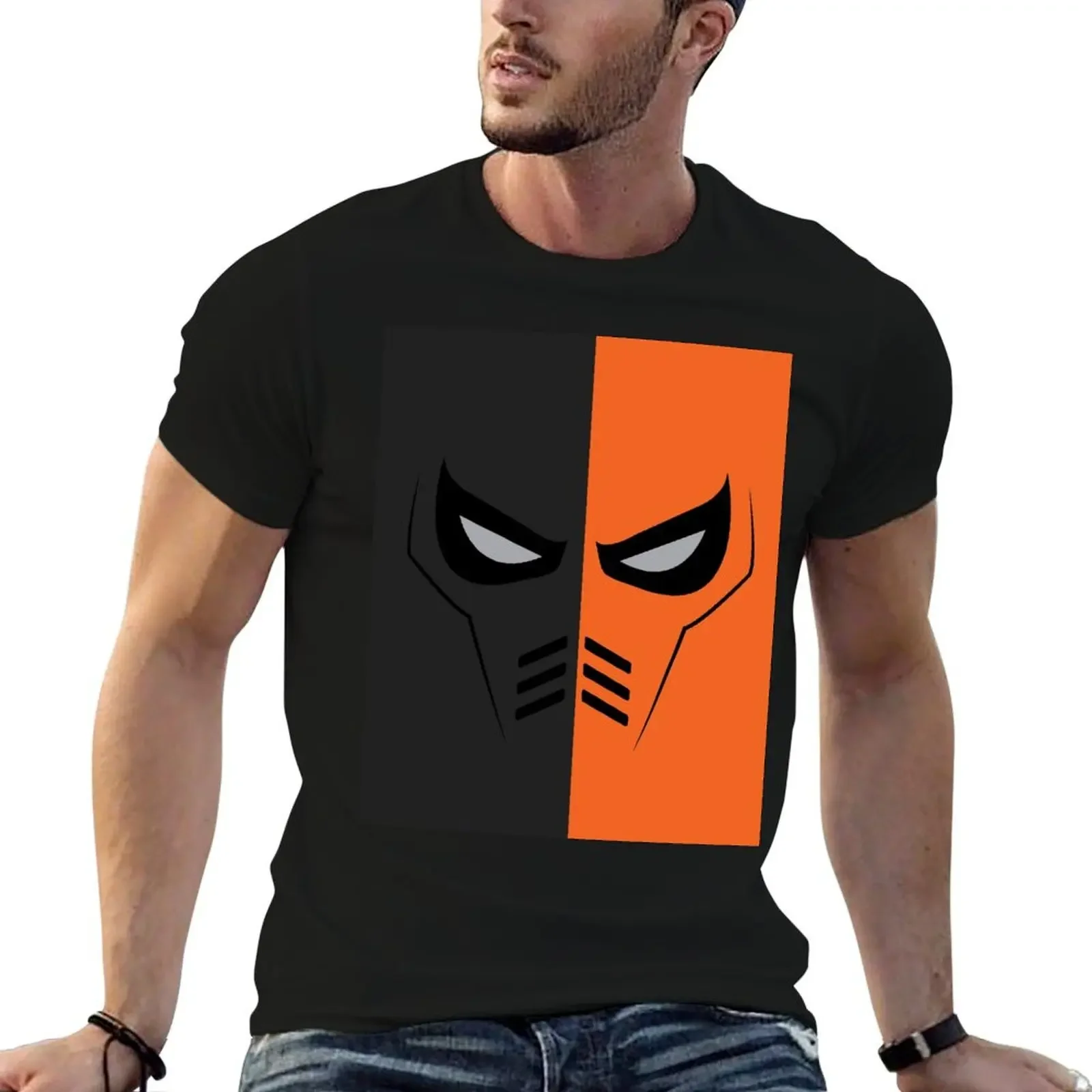 Deathstroke Mask T-Shirt oversizeds vintage t shirts mens workout shirts