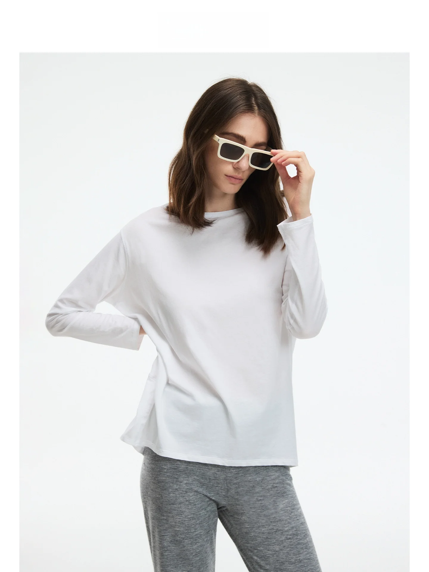 

Yoga Spor Long Sve Turtle Ba Feeling T-irt Mincollection Lin Zhi Qing Splice Design Cotton Ladies Summer Top