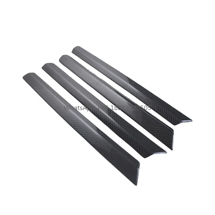 

4pcs Real Dry Carbon Car Interior Trims Door Panel Trim Cover For Porsche Cayenne 2014-2017