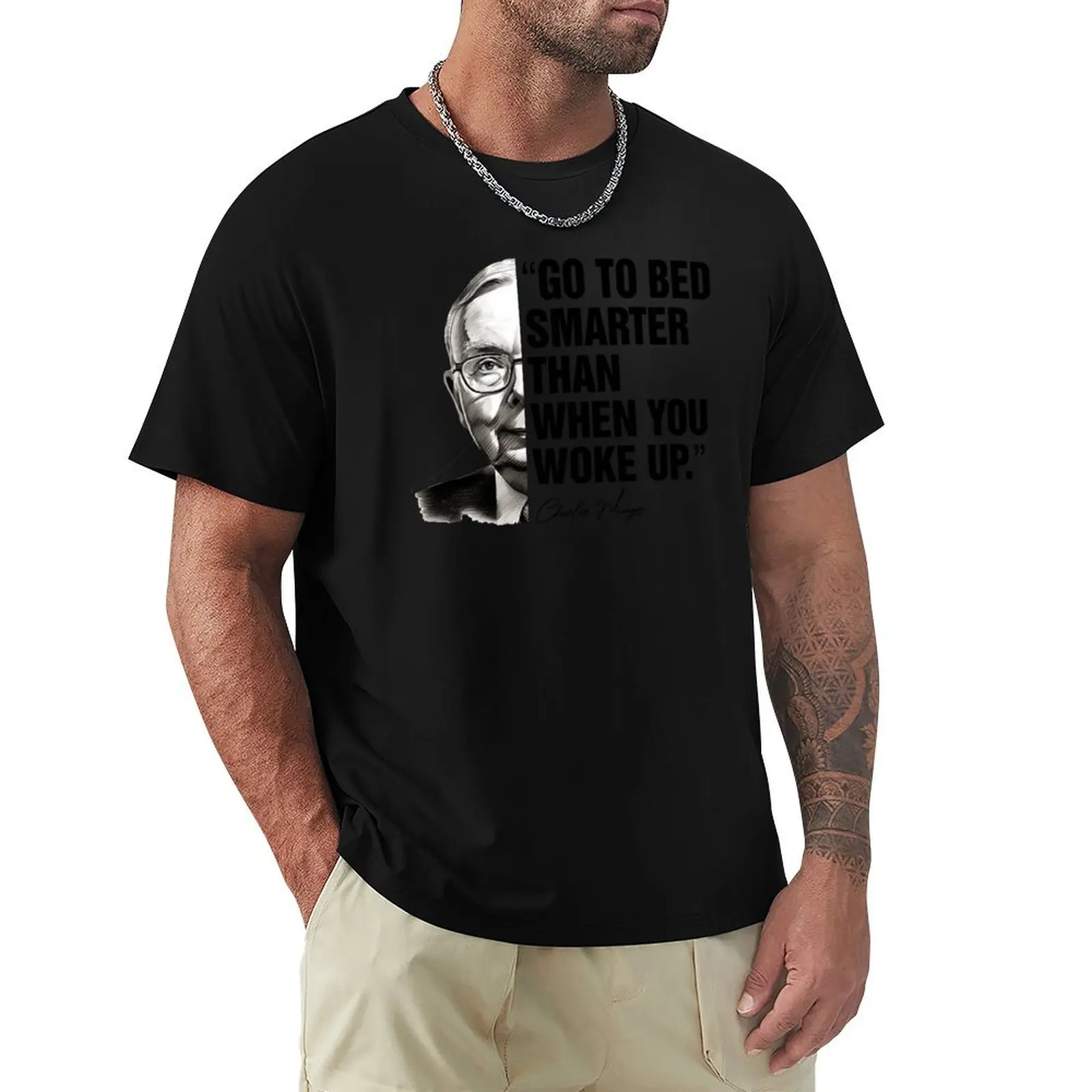 Charlie Munger inspirational quote - self improvement T-Shirt t shirt custom print T-Shirt