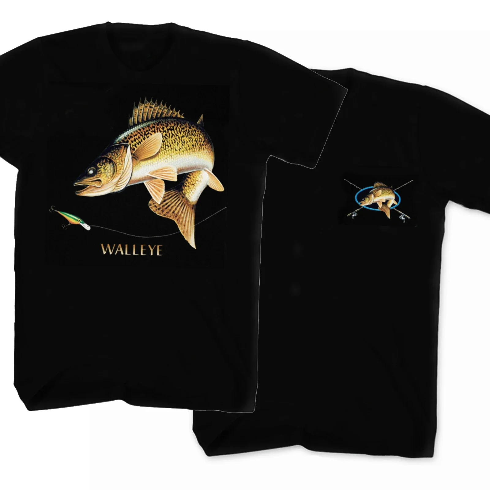 Novelty Walleye Fishing Fisherman Angler Gift T Shirt. New 100% Cotton Short Sleeve O-Neck Casual T-shirts Loose Top Size S-3XL