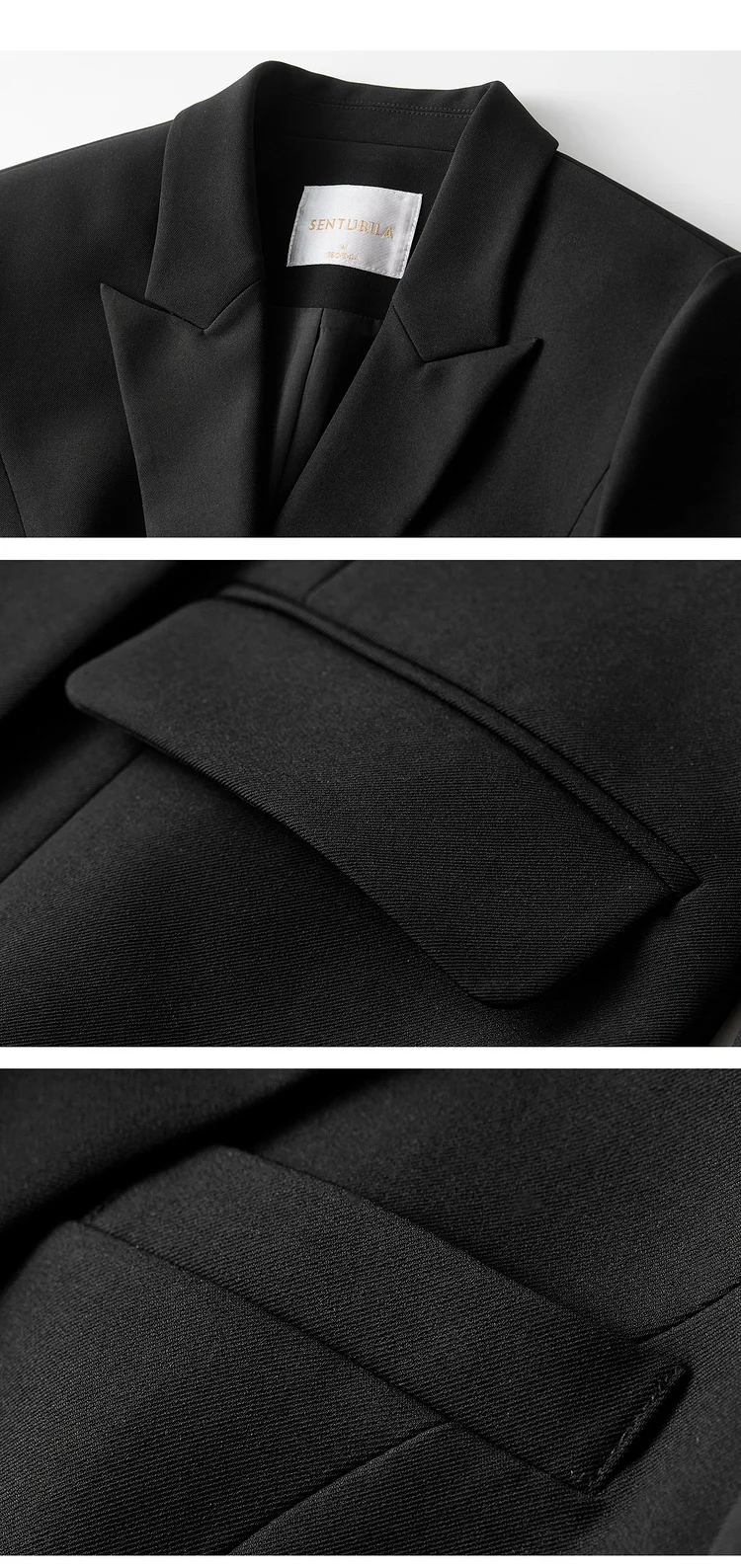 SENTUBILA ‌ Damenblazer ‌ Slim Fit Mäntel Herbst 2026 Damen Bürokleidung ‌ Langarm ‌ Jacke ‌ Damen-Formelle Kleidung 153XA1646 – Detail 38