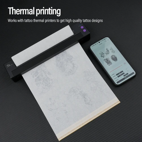 Imagen 2 del producto Papel de transferencia de tatuajes tamaño A4, plantilla de tatuaje, papel de copia, papel térmico para máquina de transferencia de tatuajes o dibujo a mano