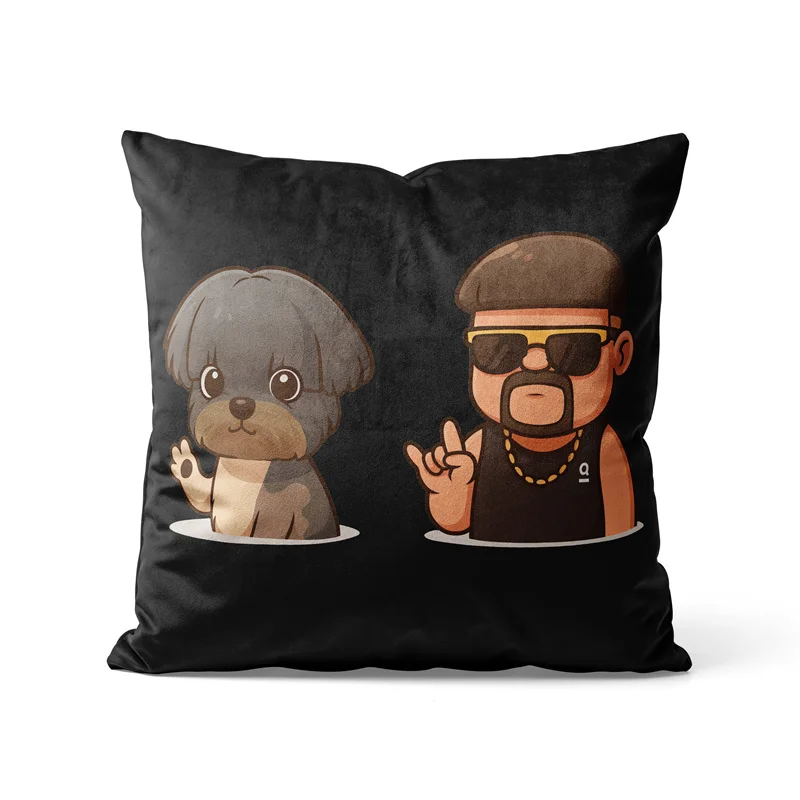 Gaslight Gatekeep Girlboss Ibiza Final Boss Throw Pillow Covers Funny Cat Cushion Cases Pillowcases 45cm x 45cm