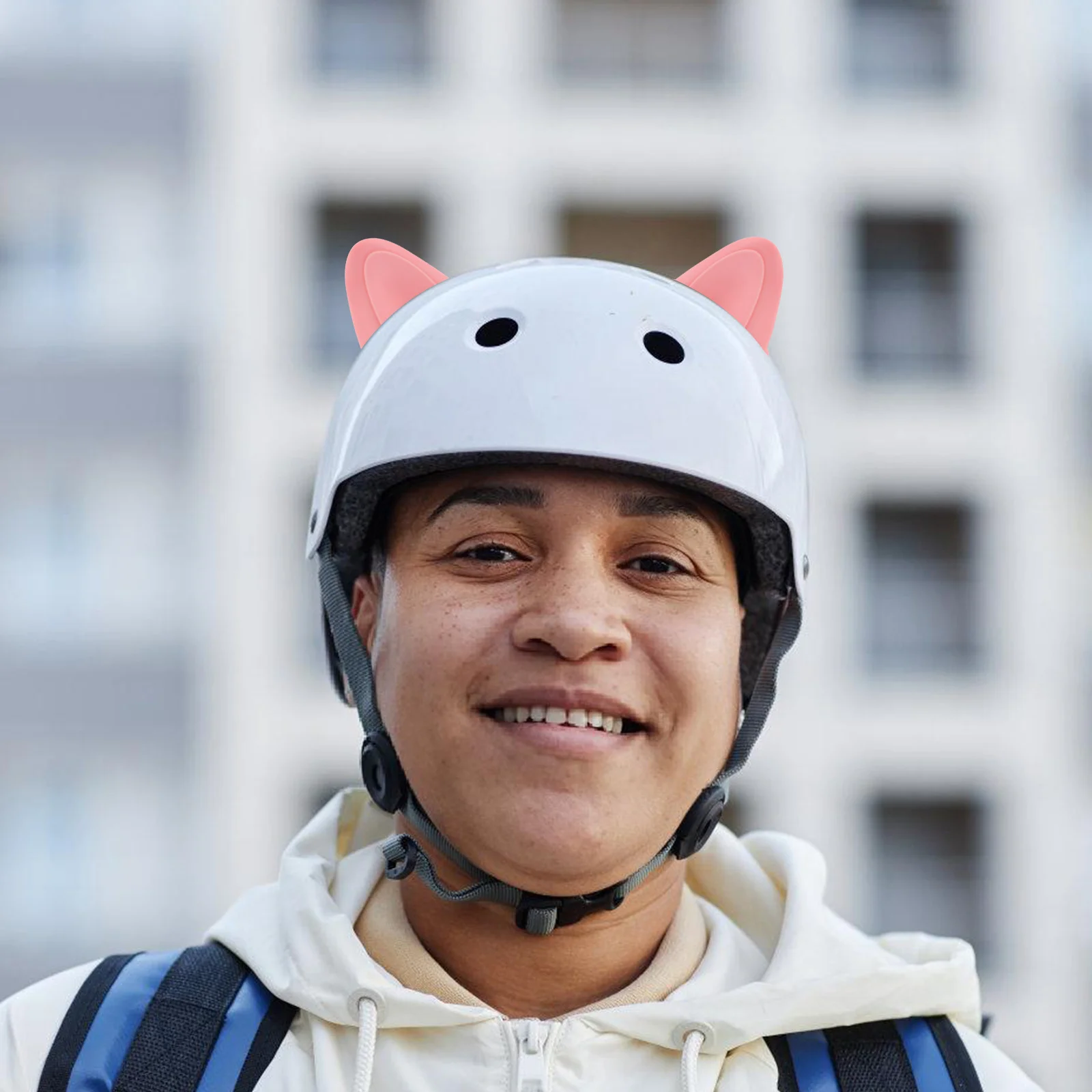 

1 set Decoration, Cat Ear Accessory, Cute Motorcycle Ears, Cartoon Ornament, Scooter Accessories, Hard Hat Cat