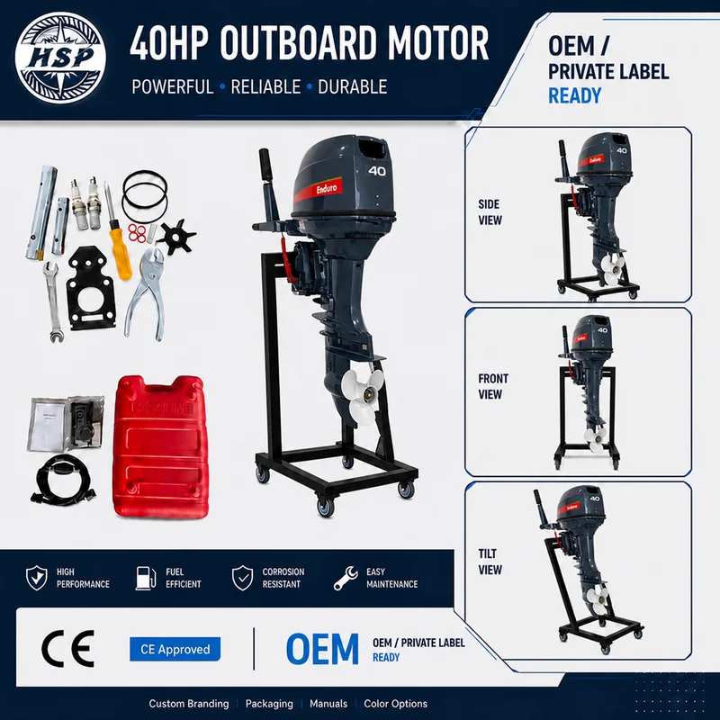 OEM 100% Brand New  CDI Marine Aluminum Alloy 40HP 2 Stroke Outboard Motor For Inflatable Boat