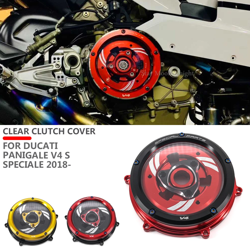 

Clutch Cover Engine Racing Spring Retainer R Protector Guard For Ducati Panigale V4 V4s V4 Speciale 2018-2021 Pressure Plate Kit