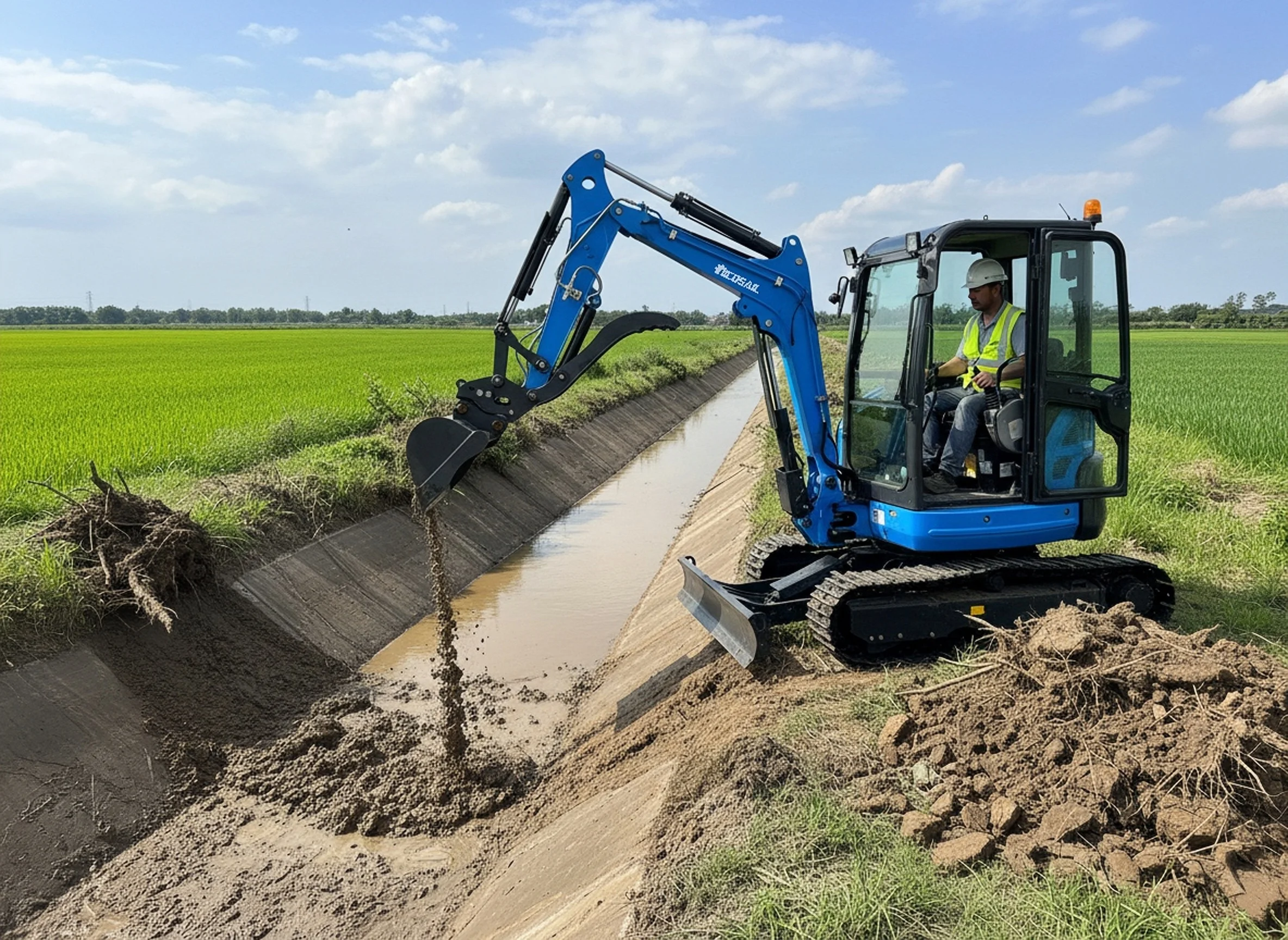 يتم استخدام حفارة صغيرة سعة 2.6 طن لآلات حفر المزرعة مع خصم 50% على الحفارات الصغيرة #1