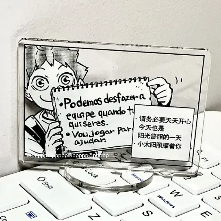 Haikyuu!! Shoyo Hinata cartoon acrylic desktop Anime peripheral Keychain collectible ornaments Gifts New