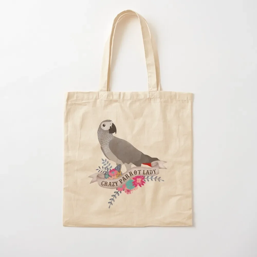 

Crazy Parrot Lady Tote Bag tote shopping logo canvas bags