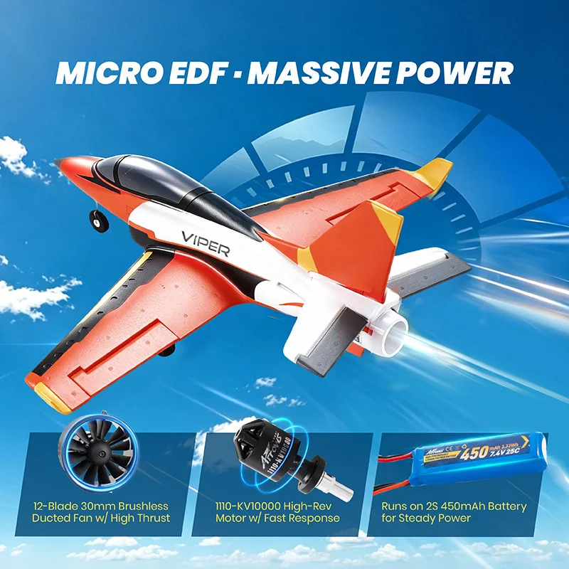 Arrows 30mm Viper EDF Jet PNP / RTF Small Size Fixed-Wing Novice Beginner'S Anti Fall Electric Model Remote Controlled Aircraft