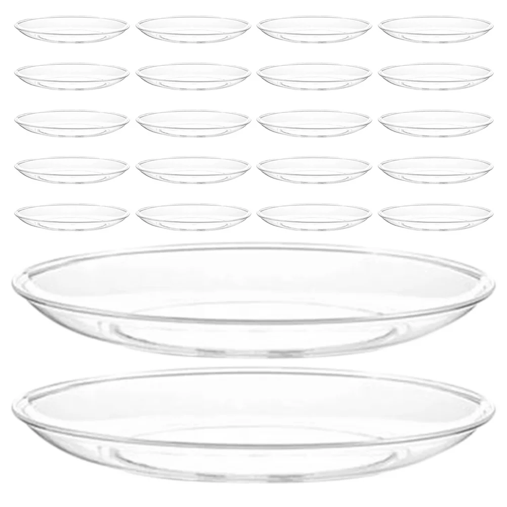 

40Pcs Clear Plastic Dessert Plates Temperature Resistant Elegant Table Setting for Parties Weddings Picnics Small Dessert Plates