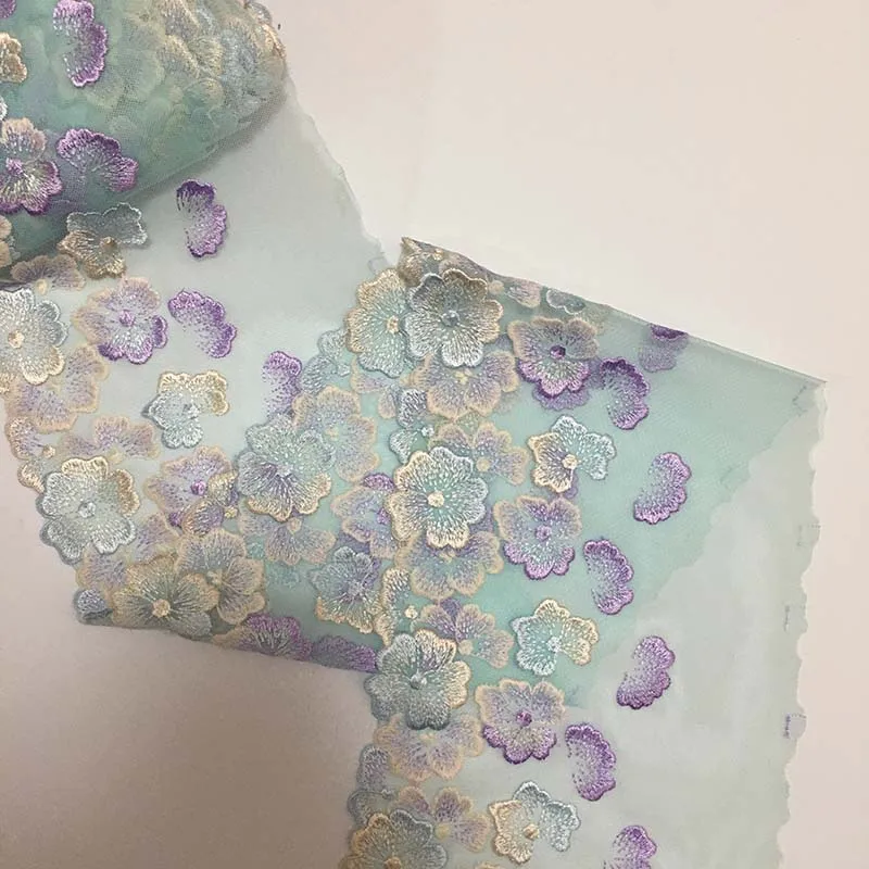 

16 ярдов/лот: Модная вышитая тюлевая кружевная ткань для рукоделия, шитья, декора одежды и вышивки. Новинка!