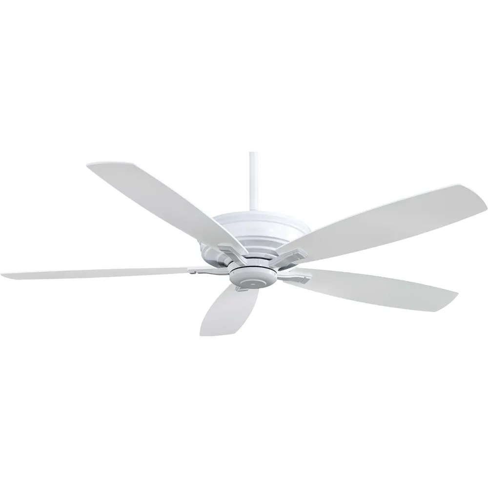 F696-WH Kafe-XL 60 Inch Ceiling Fan in White Finish Product Dimensions 60