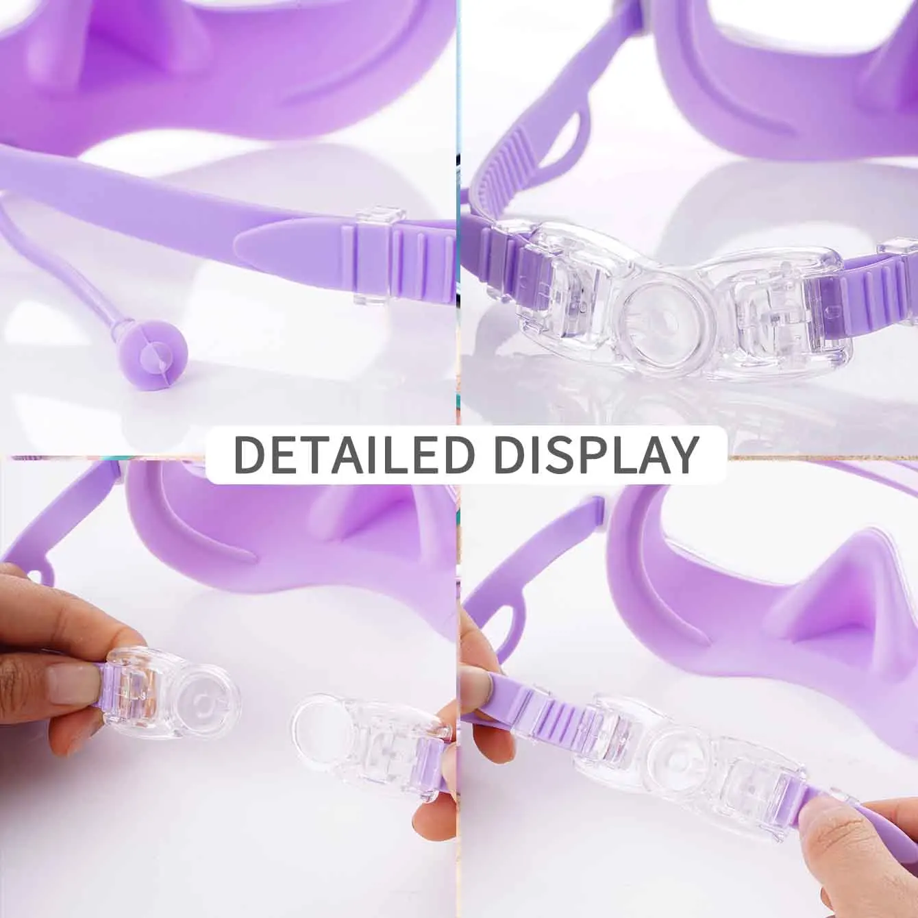 High Definition Anti-Fog Kids Swimming Goggles, Large Frame Soft Silicone Swim Glasses, Cartoon Style for Boys & Girls view 4