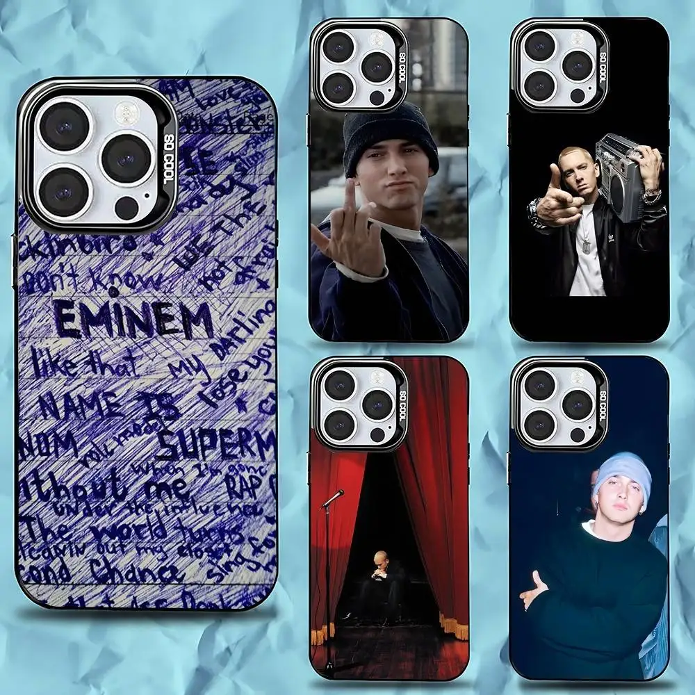 

Singer E-Eminem Phone Case For iPhone 16,15,14,13,12,11,Pro,Max,Plus,Mini,XS,SE Anti Fall Black Matte Hard Bumper