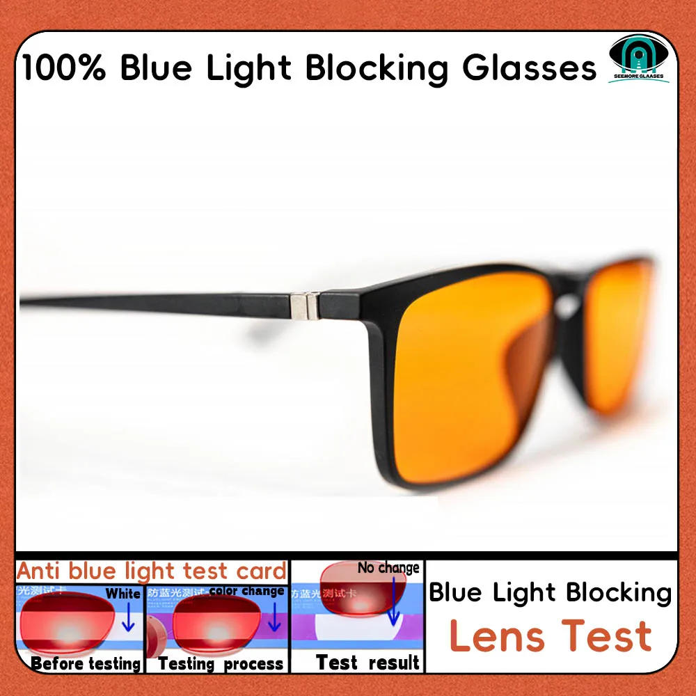 Red Lens 100% blue light Blocking  Glasses Orange Lens, Anti fatigue Glasses Fashion Glasses Women Man Computer Gaming Glasses