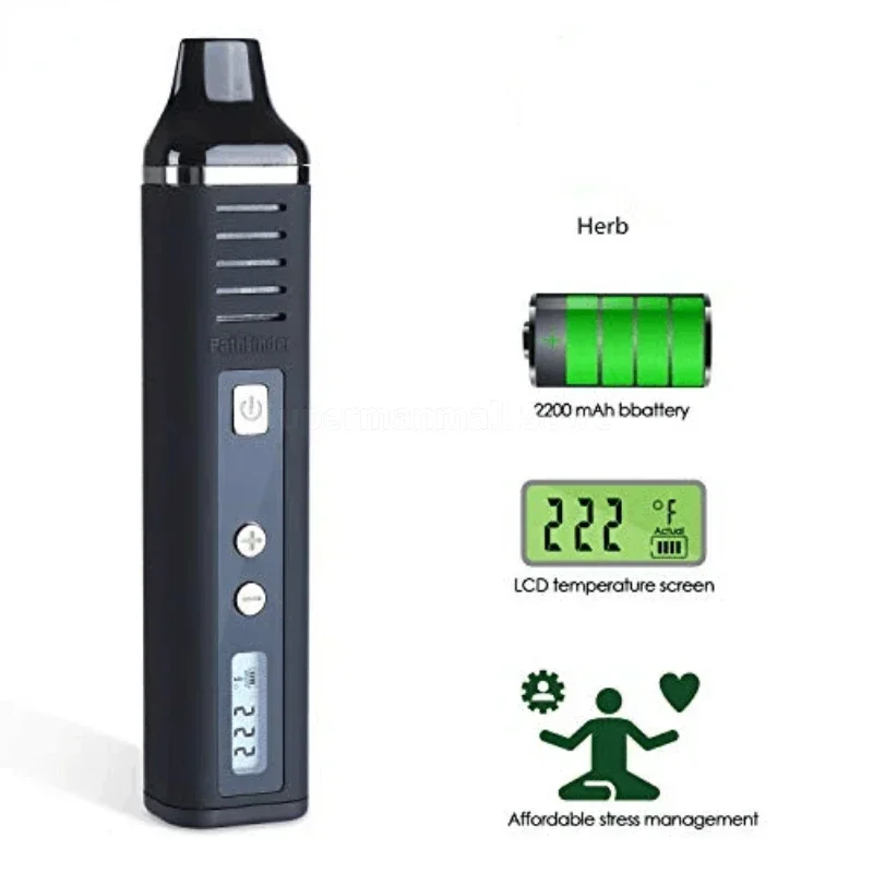 Pathfinder V2 Dry Herb Vaporizer Electronic Cigarette Kits TAURUS Vape Pen 2200mah LCD Screen Temperature Control Herbal Tobacco