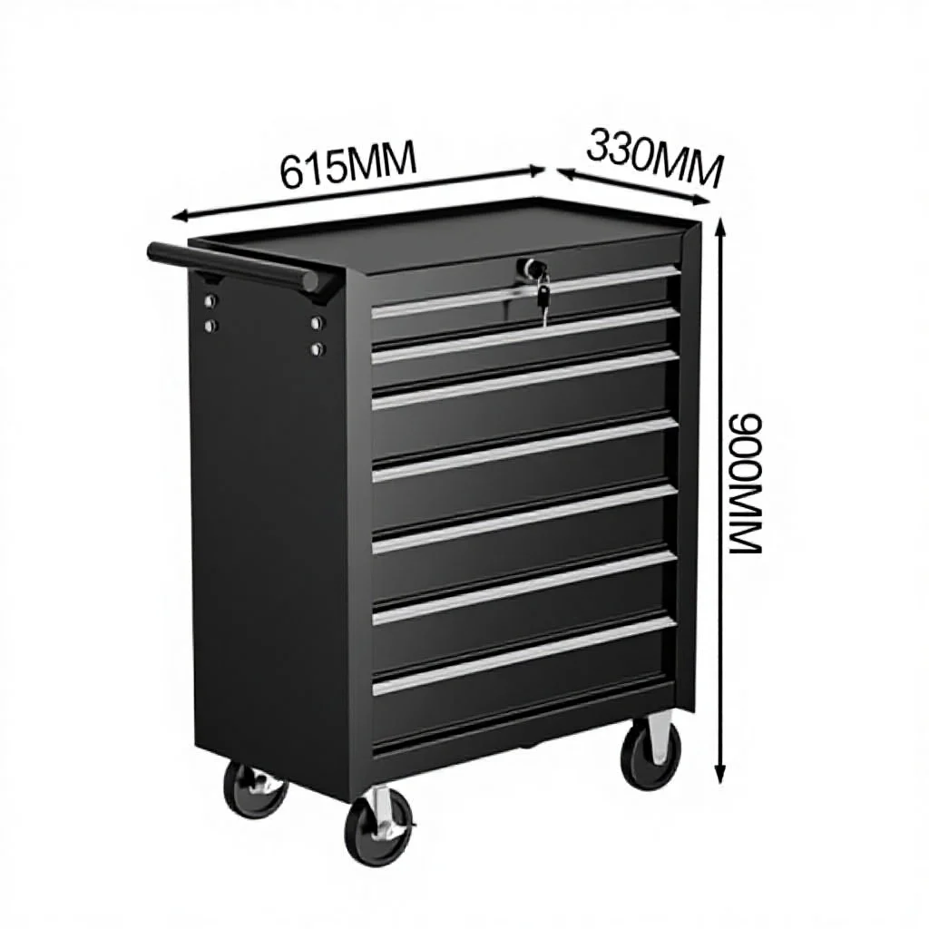 Portable Multifunctional Heavy Duty Hardware Auto Repair Tool Cart & Cabinet with 780x330x615 Dimensions