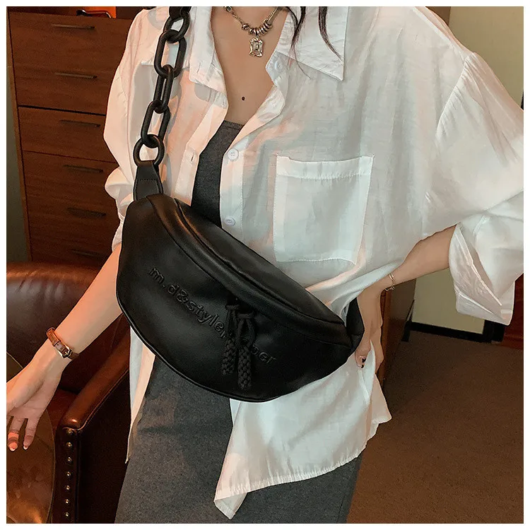 Crossbody Chest Bags for Women Fashion Chain Messenger bags PU Leather Handbags Waist Shoulder Bag sac main femme phone Walle