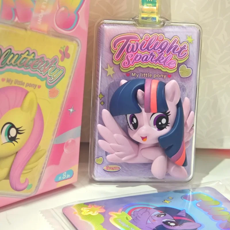 

New Genuine Stock KAYOU My Little Pony Fluffy Series Blind Box Card Bag Keychain 3d Pendant Ornaments Cute Girl Birthday Gifts