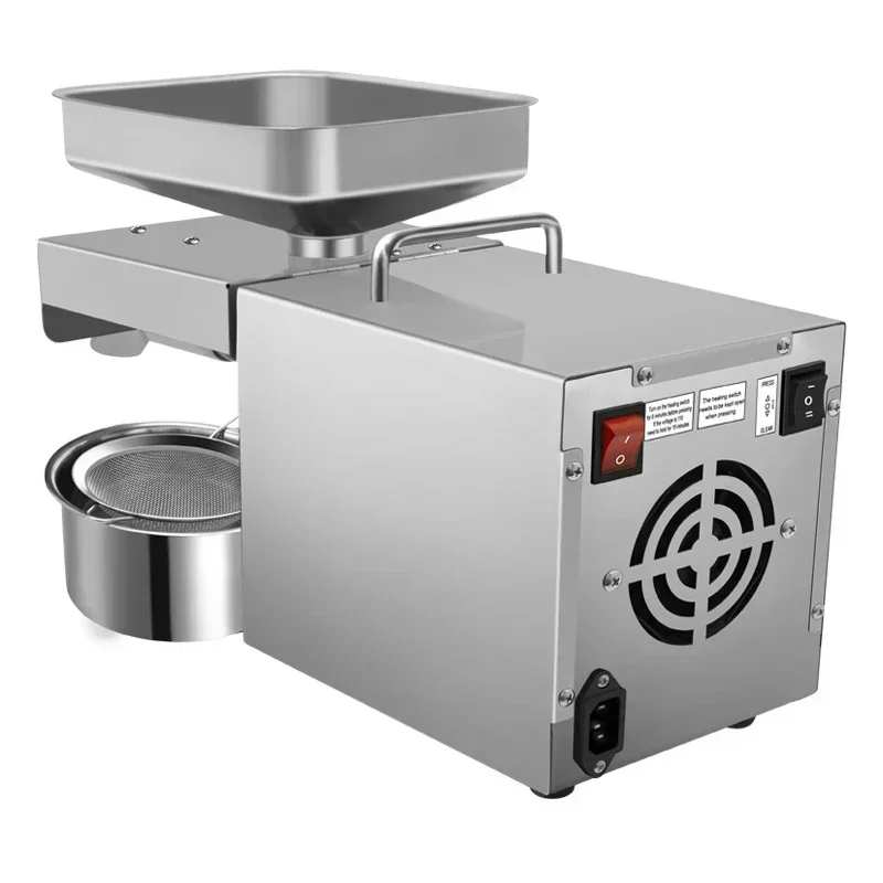 Appareils ménagers 110V/220V automatique ménage huile de lin Press3-5KG sésame presse à huile d'arachide en acier inoxydable contrôle de température