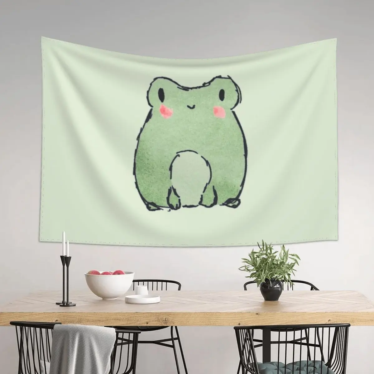 

Watercolor Froggy Tapestry Luxury Living Room Decoration Room Decoration Korean Style Art Mural Decor For Room Tapestry