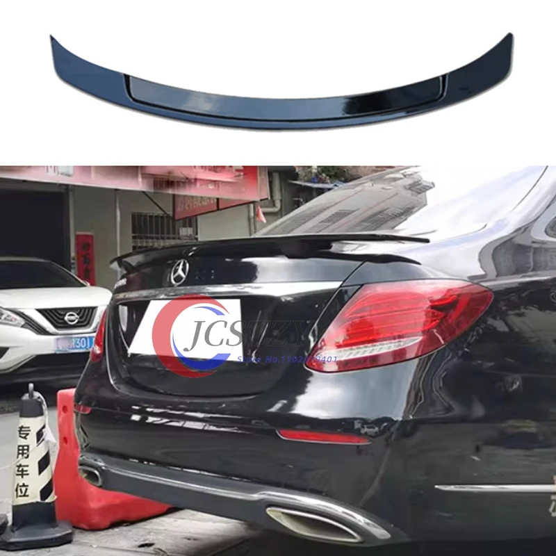

For Benz C-class W213 Spoiler 2015-2020 C180 200 260 300 C63 Glossy Black Car Rear Trunk Spoiler Wings