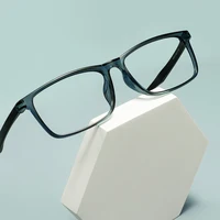 Monturas de gafas rectangulares de gran tamaño para hombres y mujeres, prescripción de plástico ligera transparente para lentes ópticas