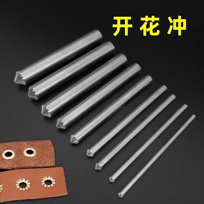 4 5 8 10 12mm Cracking Eyelet Punch Tool Button Mold Clothing Accessories Leather Craft Punching DIY Eyelet Making Set Kit