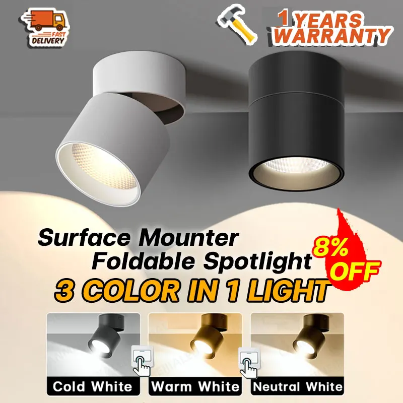 Spot Led Downlight Foldable Ceiling Pin Light Spotlight Led Lamp 7W 10W 15W Down Light for Kitchen Home Decor Surface Mounted