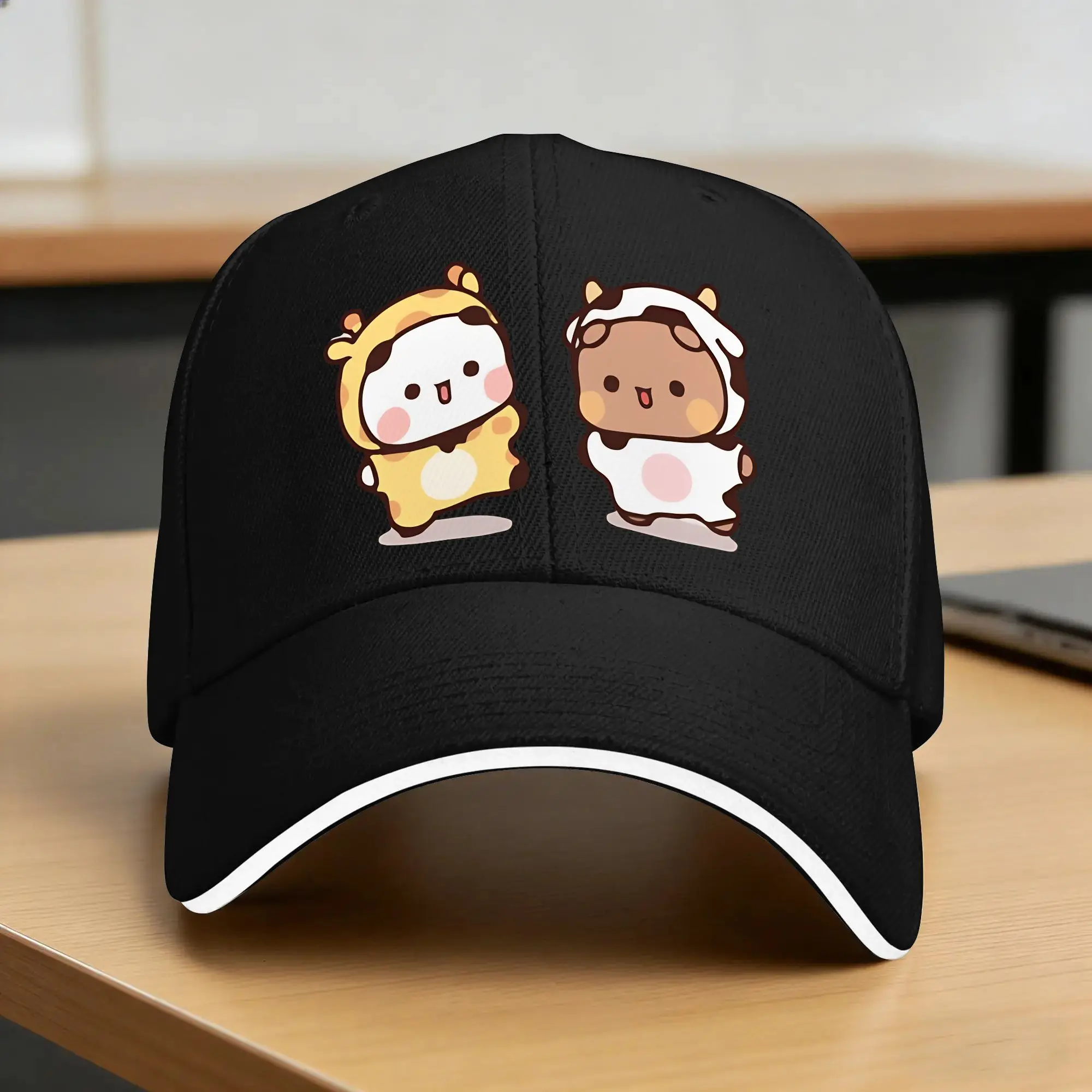 Bear And Panda Bubu Dudu Balloon Casual Baseball Cap  Kpop Rock Trucker Hat Summer Breathable Snapback Cap