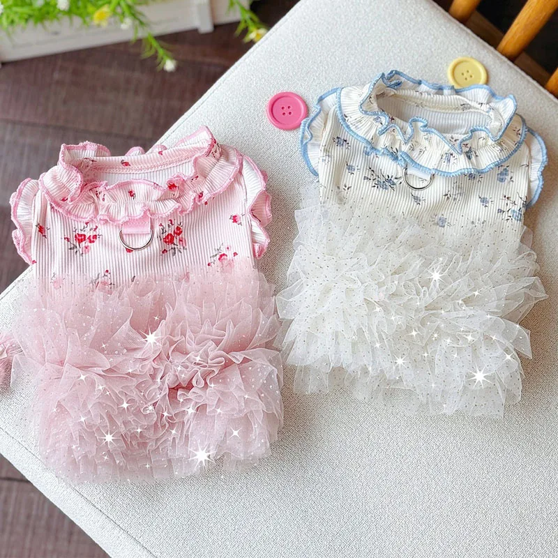 Vestido floral de verano para perros pequeños – Tutú Chihuahua - imagen 2