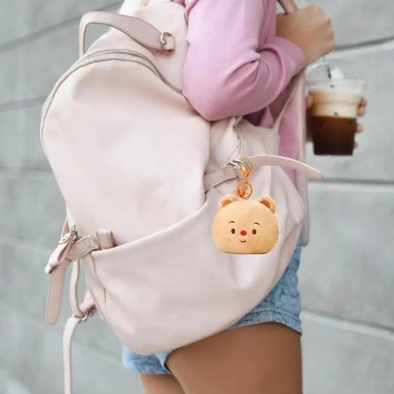 76HF Orsetto peluche Portamonete Portachiavi Custodia morbida per auricolari Custodia per chiavi auto