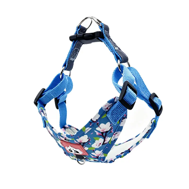 Peitoral para cão com flores, ajustável e respirável_voghion.com