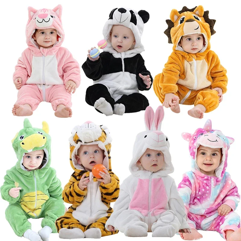 

Baby Rompers Winter Kigurumi Cat Costumes For Girls Boys Toddler Animal Jumpsuit Infant Clothes Pyjamas Kids Overalls ropa bebes