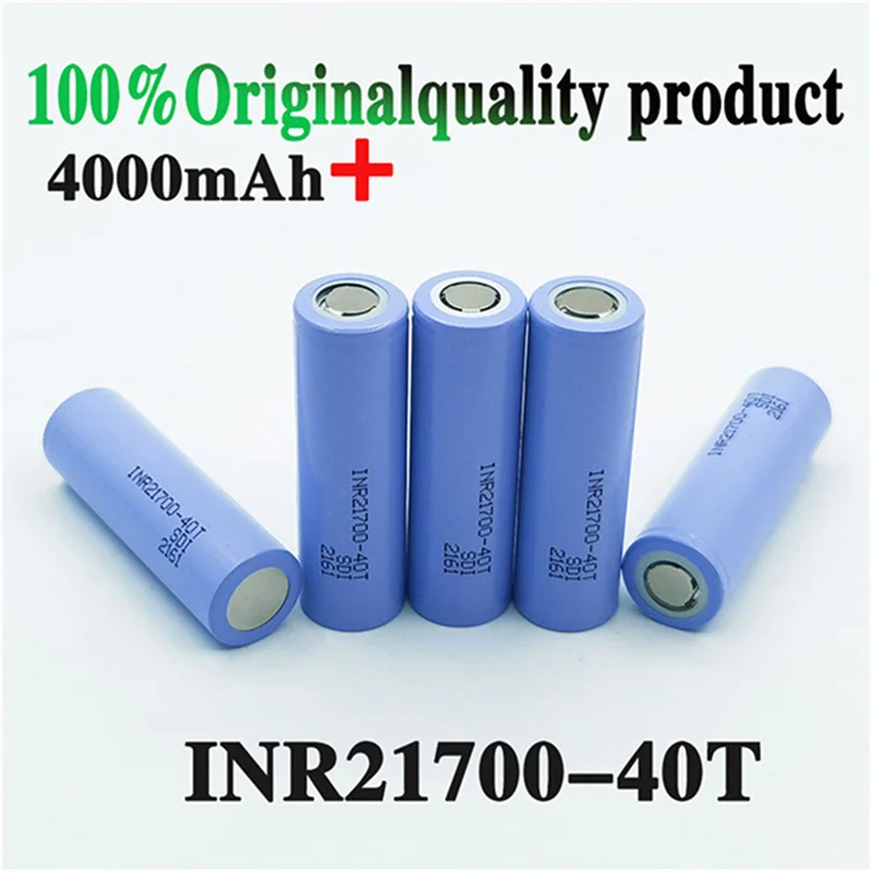 Original Li-ion Battery 21700 4.0Ah 30A 3.7V High Discharge/Large Capacity Rechargeable Battery 4000mAh INR21700-40T