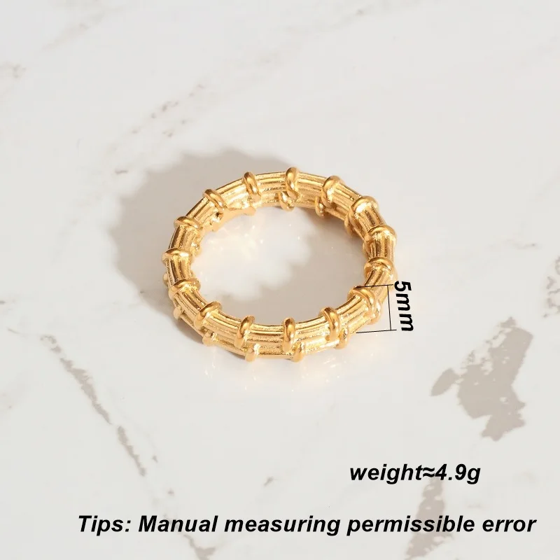Sommar Hot New Gold Filled Size 6 7 8 Goddess Ring Weave Twist Jewelry on The Neck Luxury Jewelry