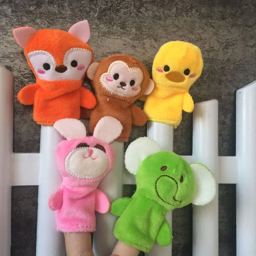 Teaching Parent-Child Children's Hand Puppet Monkey Plush Animal Puppet Bear Frog Children Plush Gloves Stuffed Toys