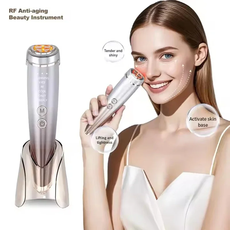 6 in 1 RF EMS Facial Massager Tools High Frequency Face Lift Multifunctional Firm Device Skin Rejuvenation Care Wrinkle Removal