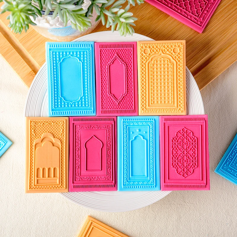 Eid Al-Fitr Fondant Cookie Embossing Mold Muslim Festive Cake Dessert Decorating Tool Ramadan Eid Mubarak Cookie Embosser Stamps