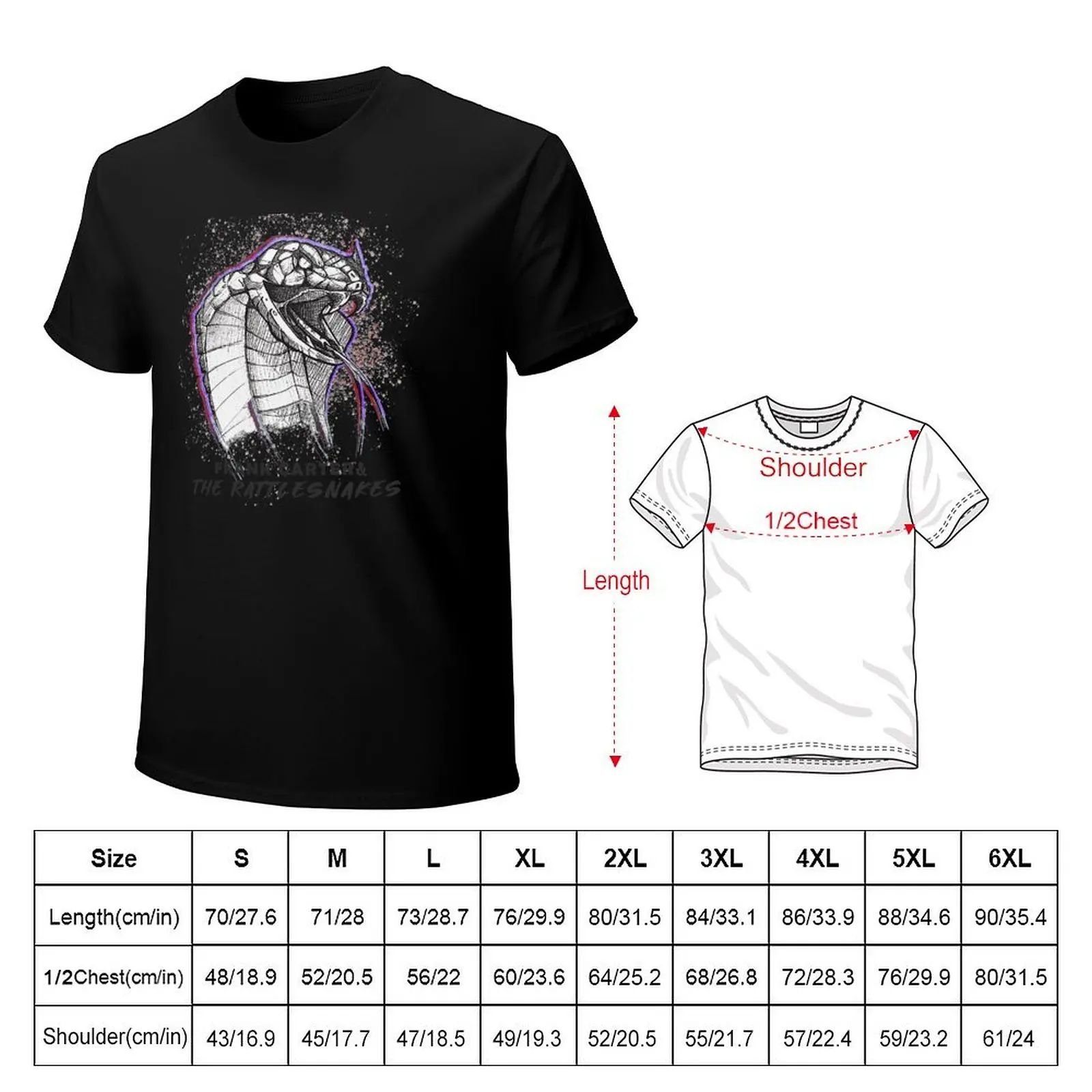 FRANK CARTER & THE RATTLESNAKES, Cobra edition T-Shirt All Match Print Short Sleeve Top