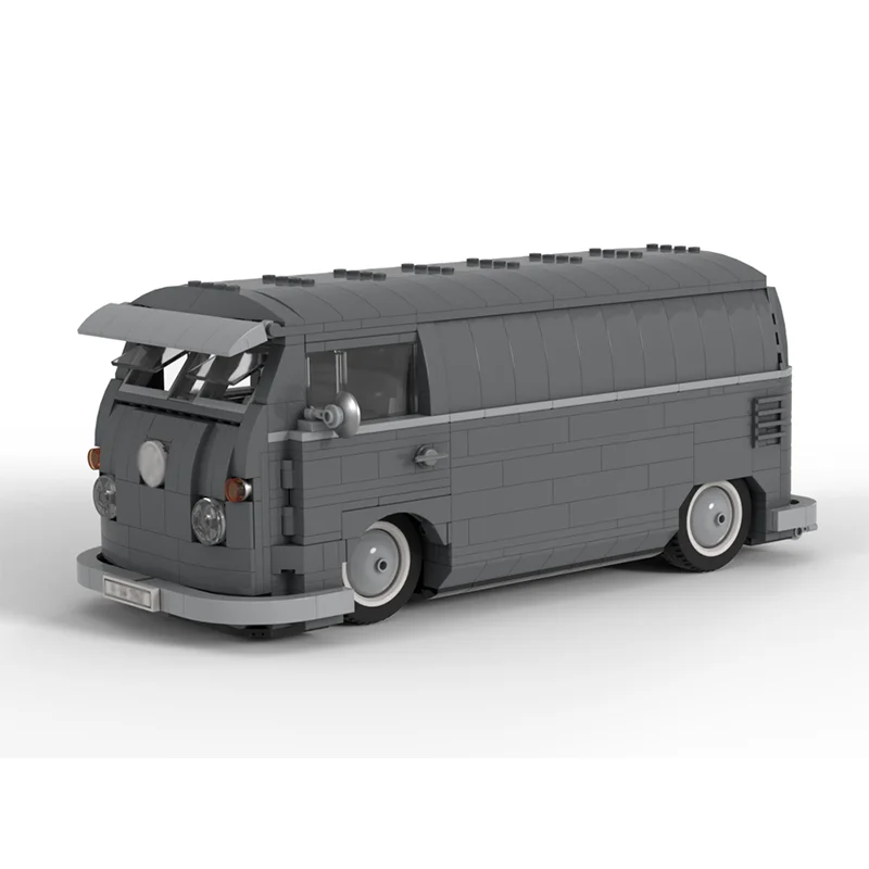1254 onderdelen MOC bouwsteen modelauto T1 transportvoertuig bouwset voor jongens volwassenen kerstcadeau speelgoed