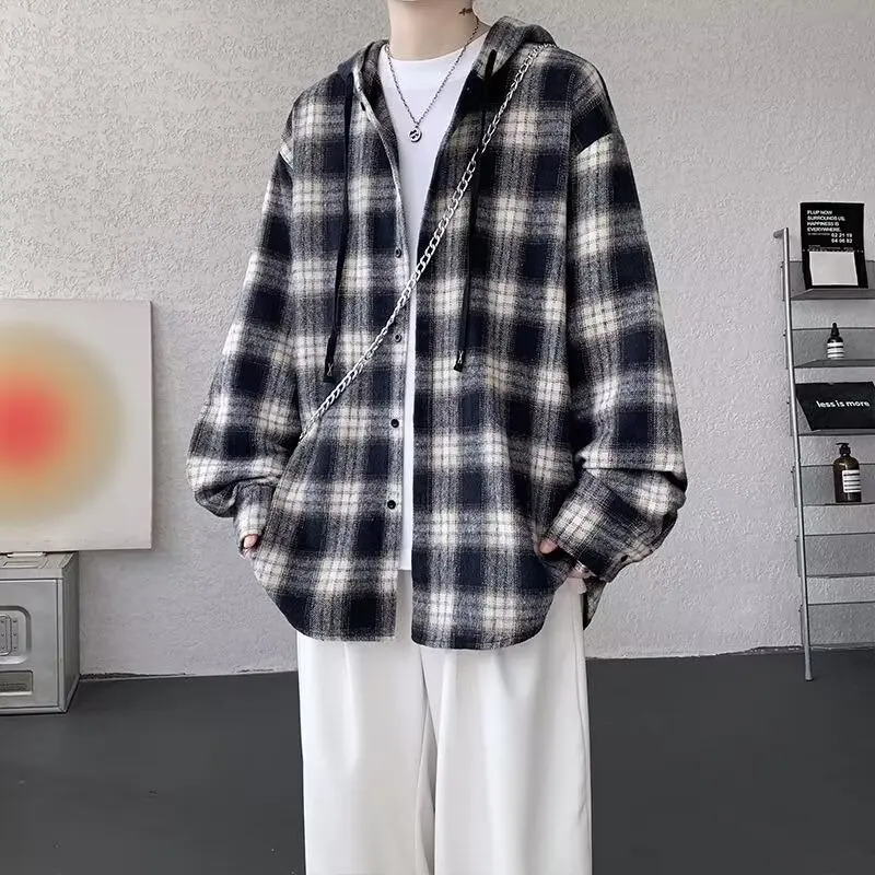 قميص متقلب بغطاء للرأس ياباني محايد بسيط ومتعدد الاستخدامات بتصميم جديد عصري مع ذوق ثقافة البوب الأصلي الساحر