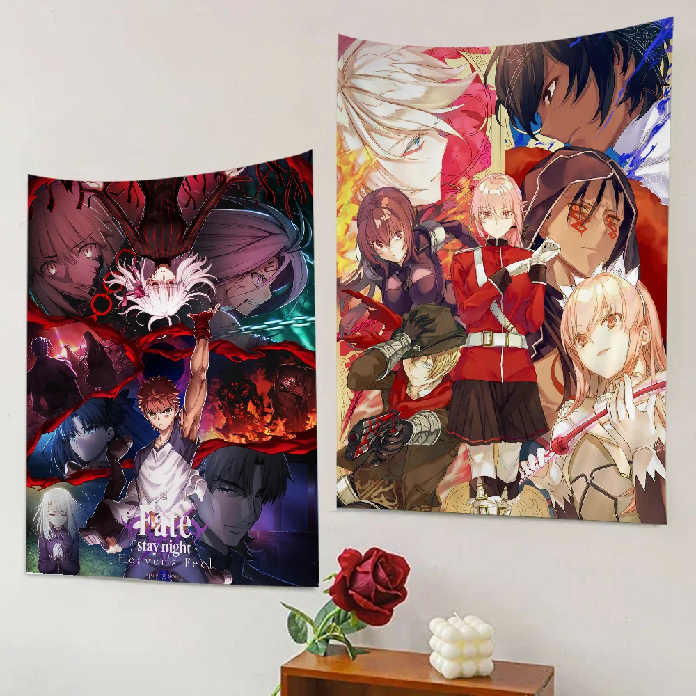 

Fate Stay Night Tapestry Anime Tapestry Hanging Tarot Hippie Wall Rugs Dorm Wall Hanging Sheets