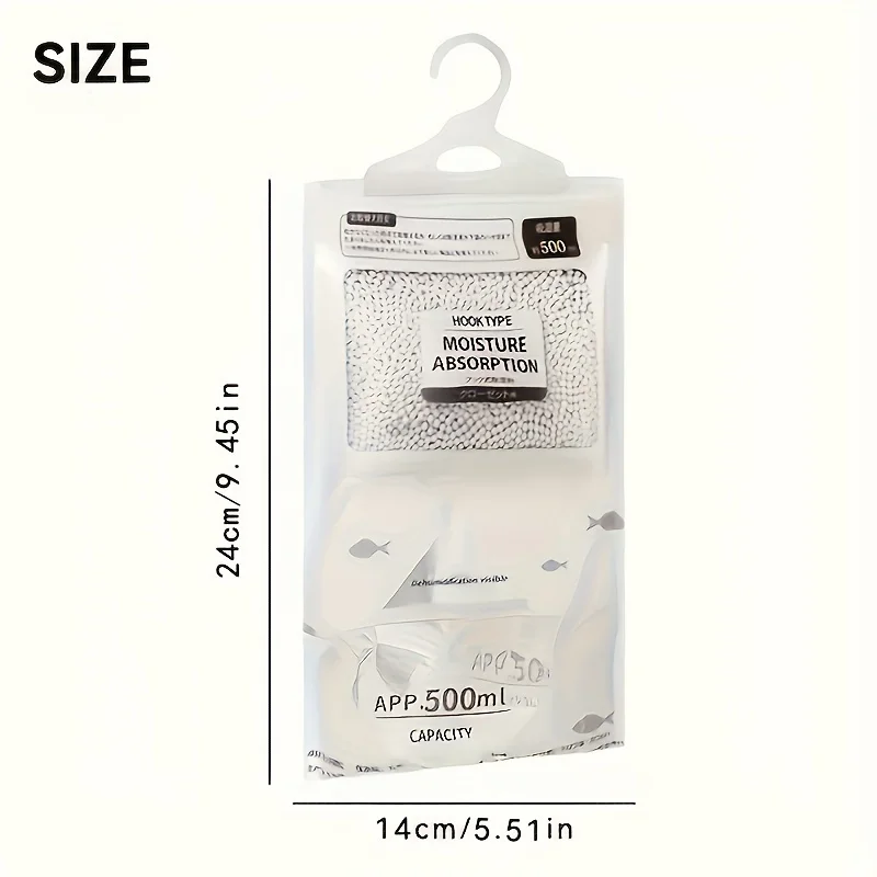 Reusable Moisture Absorber Bag - Deodorizer for Closet Wardrobe Clothes No Electricity Needed  Anti - Mold Safe