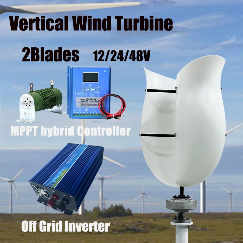 Vertical Axis Maglev Wind Turbine Generator 6000w 5000w 12V 24V 48V 3 Blades Free Energy for Homeuse Windmills Low RPM