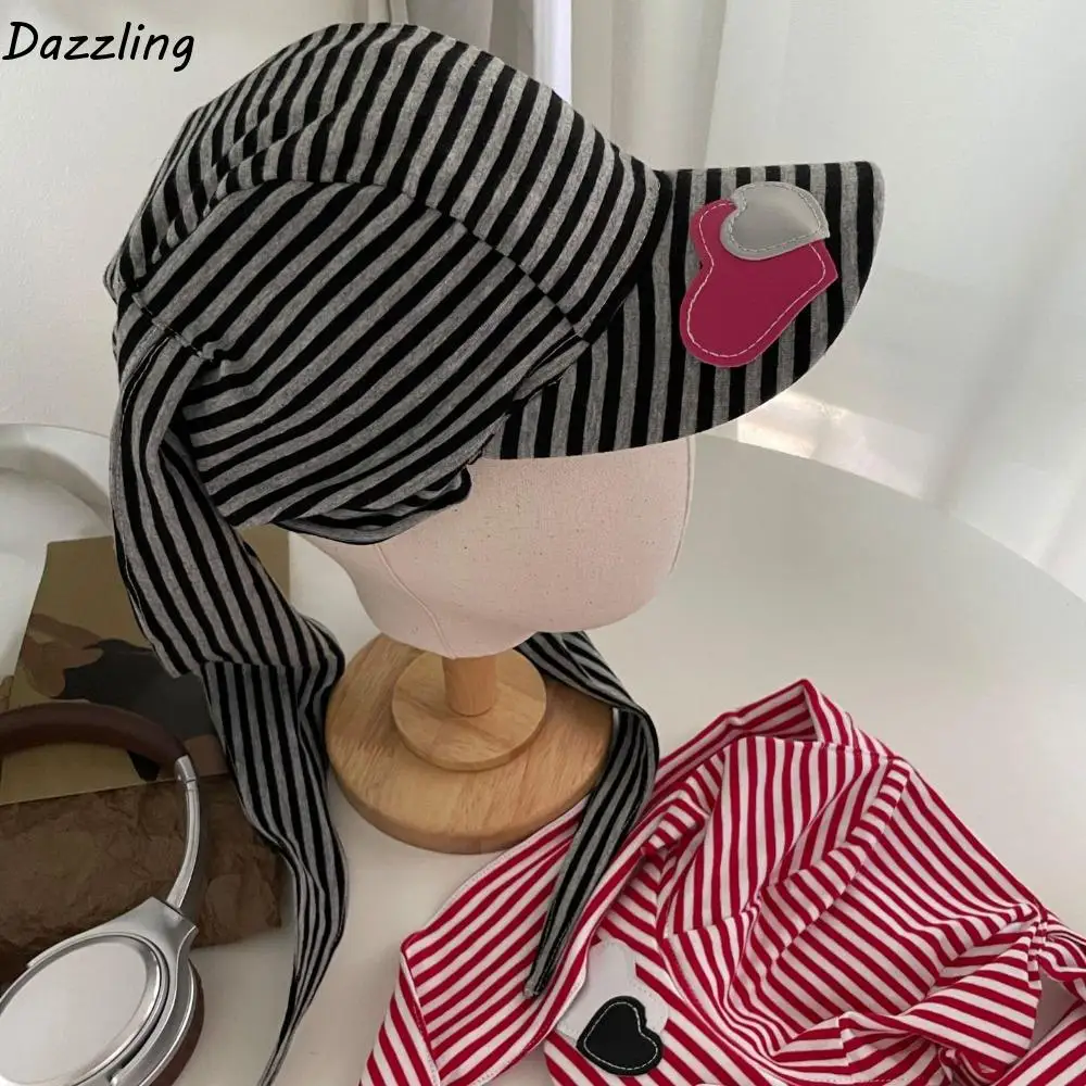 

Apparel Accessories Rabbit Bunny Ears Baseball Cap Cotton Y2K Lop Ear Cap Sunscreen Hip Hop Heart Stripe Hat Street