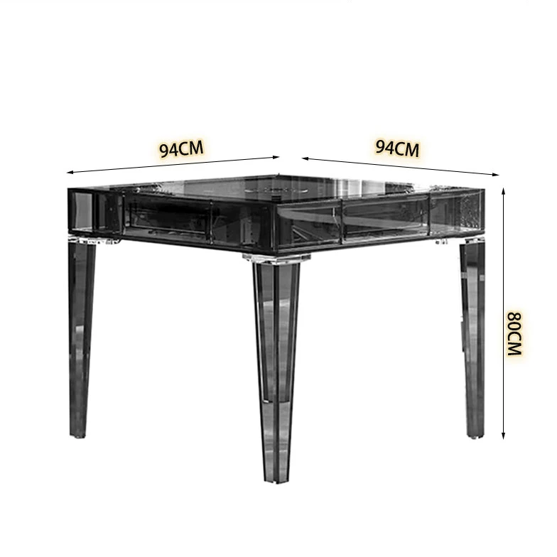 Automatic Multi-Functional Acrylic Mahjong Table Italian Luxury Modern Style for Club Game Room or Family Entertainment